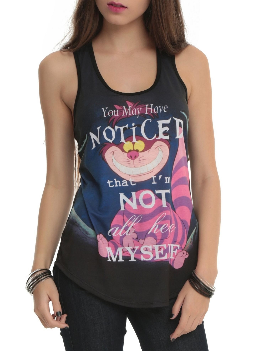 Hot Topic Plus Disney Cheshire Cat Graphic Tank Top - Women 3x